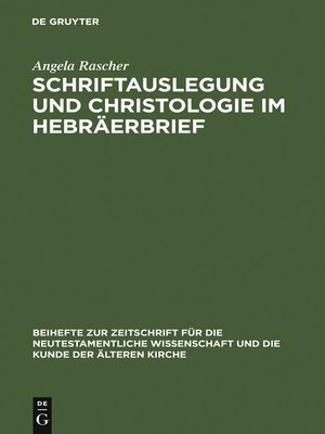 cover image of Schriftauslegung und Christologie im Hebräerbrief